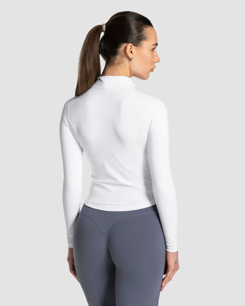 Allrounder Shaping Zip Jacke "Weiß"