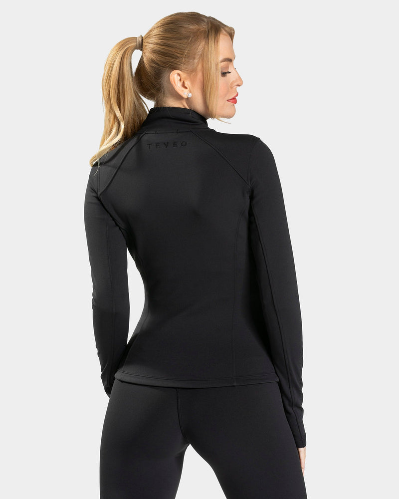 Allrounder Shaping Zip Jacke Warm "Schwarz"