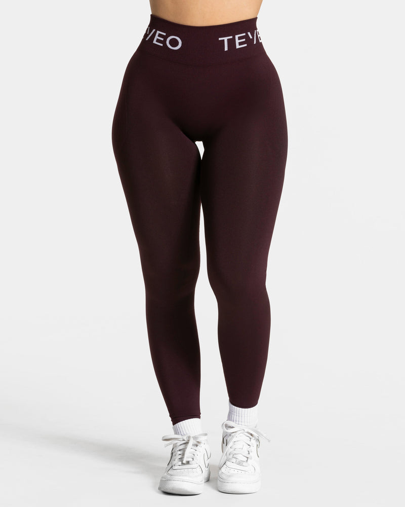 Signature Covert Scrunch Leggings "Merlot"
