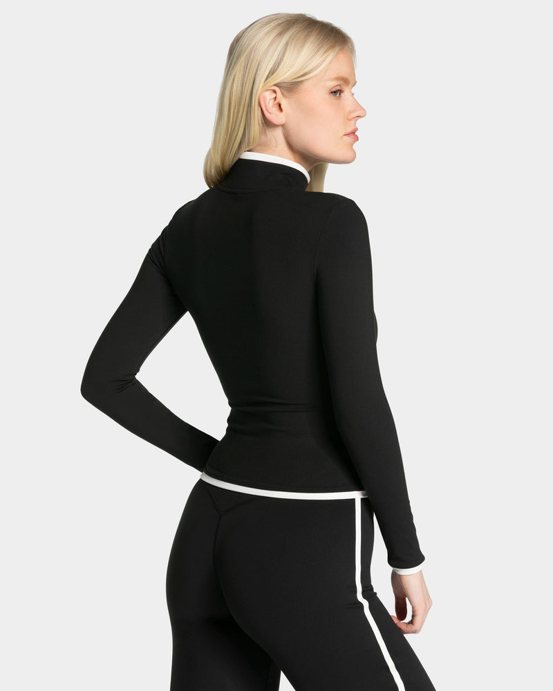 Soft Shaping Zip Jacke "Schwarz"