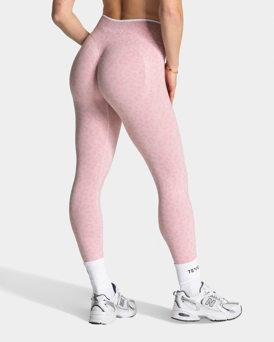 Contrastline Sculpt Scrunch Leggings "Leo Rosa"