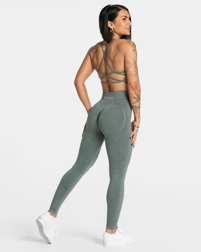 Acid Covert Scrunch Leggings "Basil"