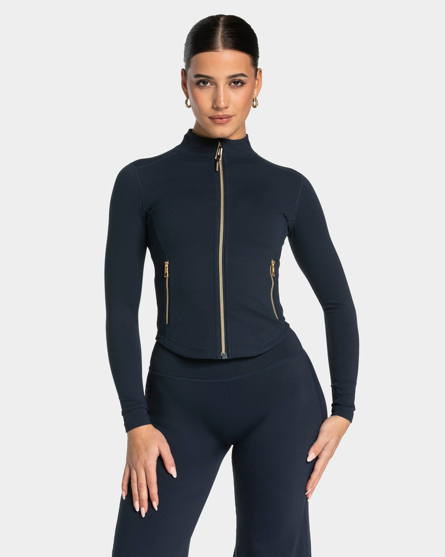 Allrounder Shaping Zip Jacke "Midnight - Gold"