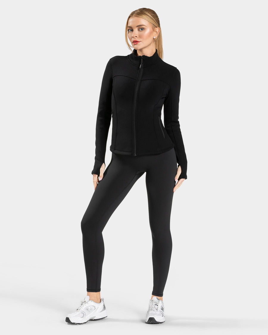 Allrounder Shaping Zip Jacke Extra Warm "Schwarz"
