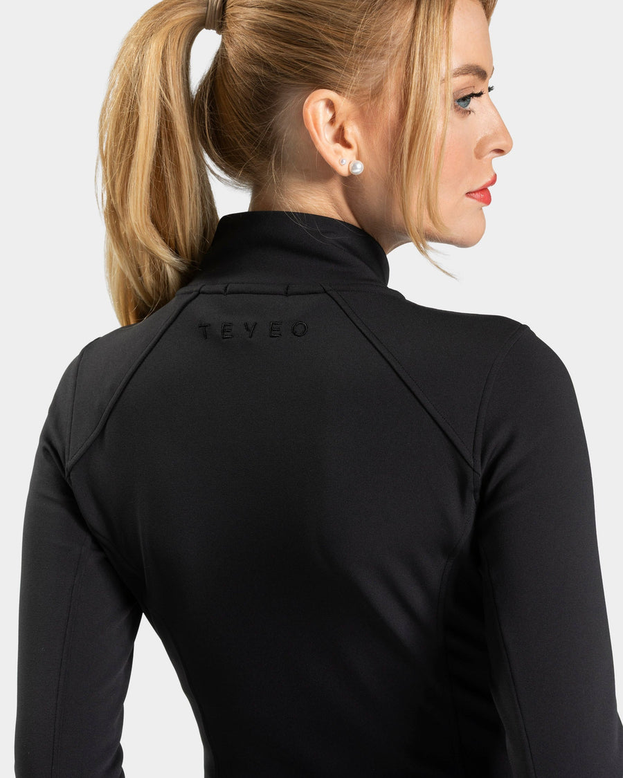 Allrounder Shaping Zip Jacke Warm "Schwarz"