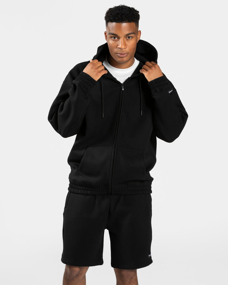 Anniversary Oversized Zip Jacke "Schwarz"