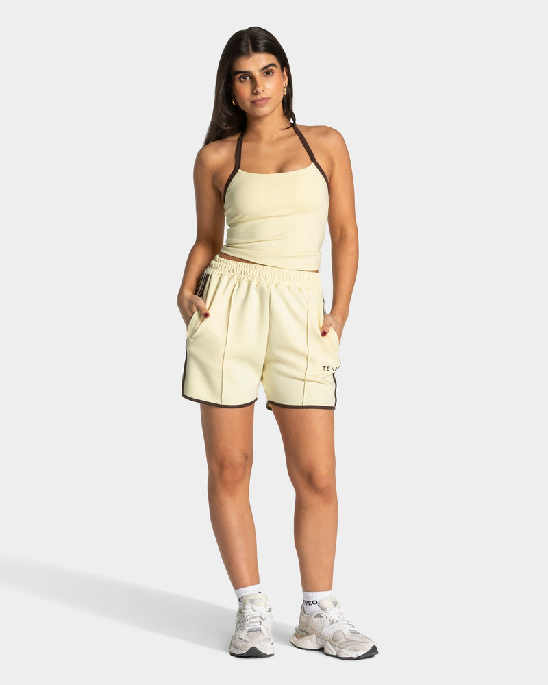 Club Neckholder Top "Butter Yellow"