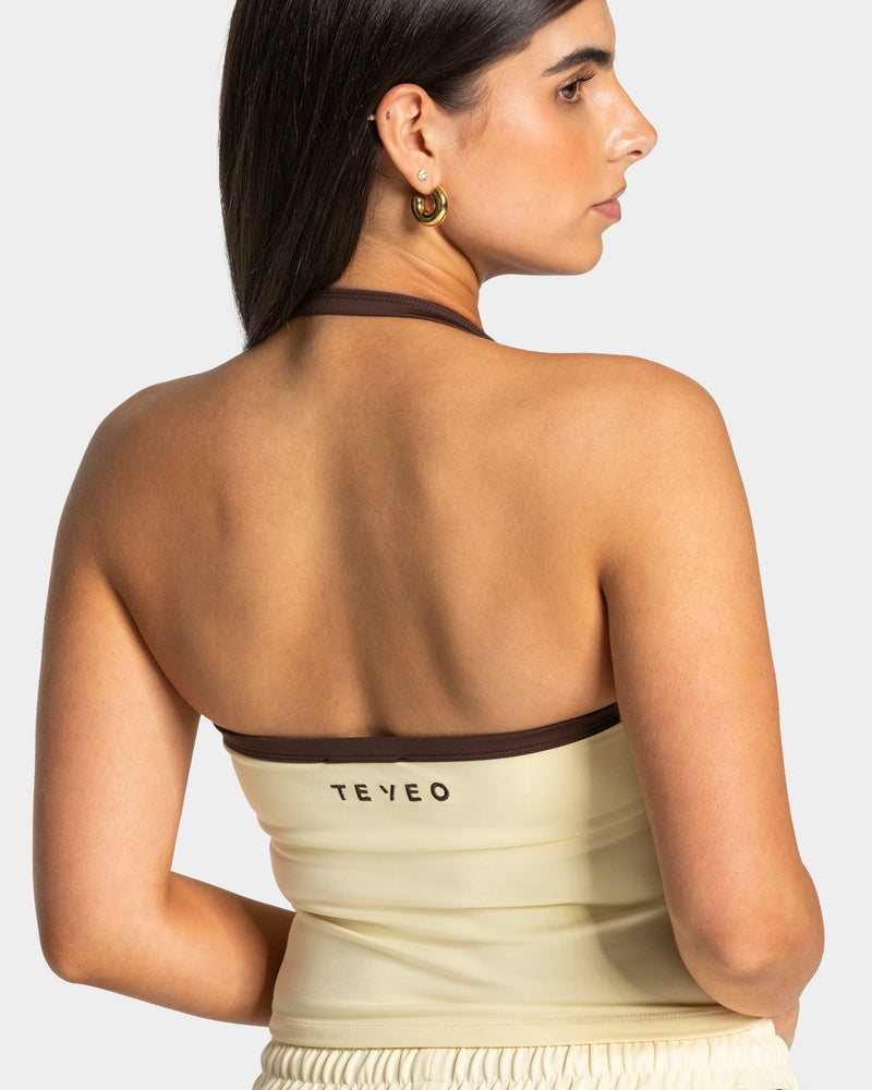 Club Neckholder Top "Butter Yellow"