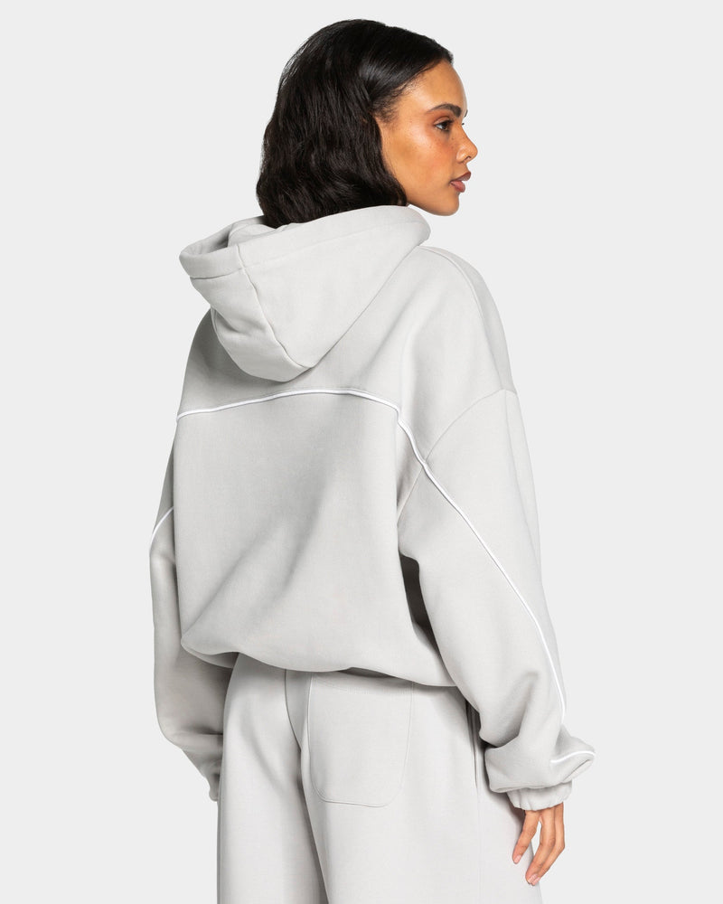 Contrastline Hooded Sweater "Moon"