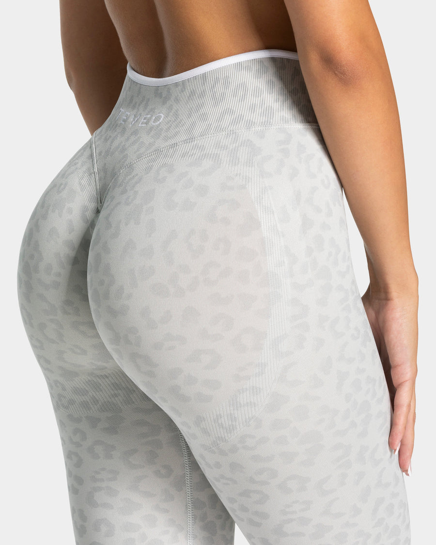 Contrastline Sculpt Scrunch Leggings "Leo Hellgrau"
