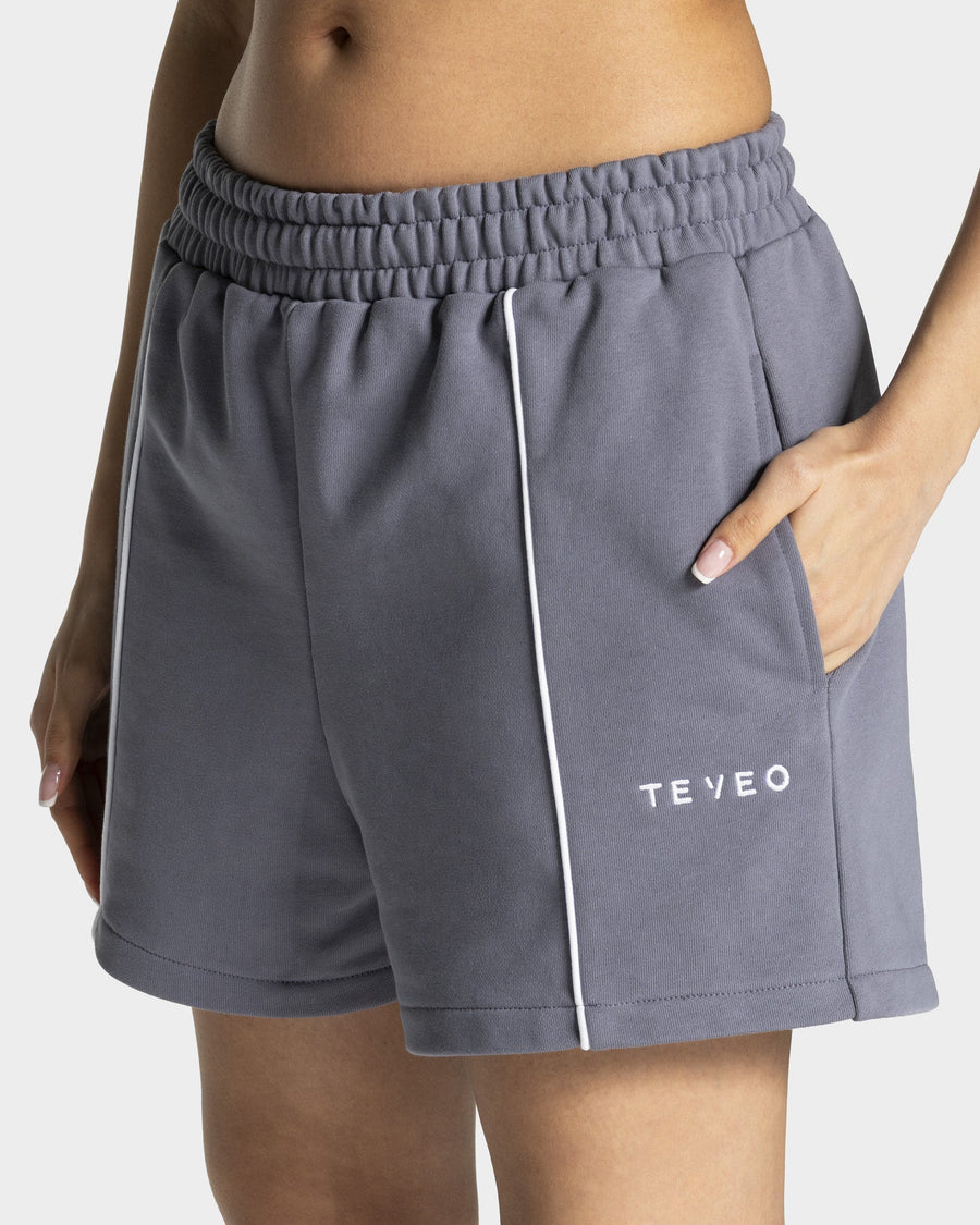 Contrastline Oversized Shorts "Eisgrau"