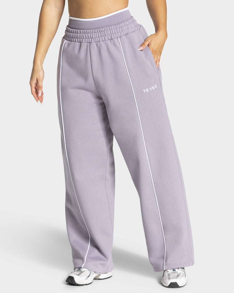 Contrastline Wide Leg Jogger "Lavendel"
