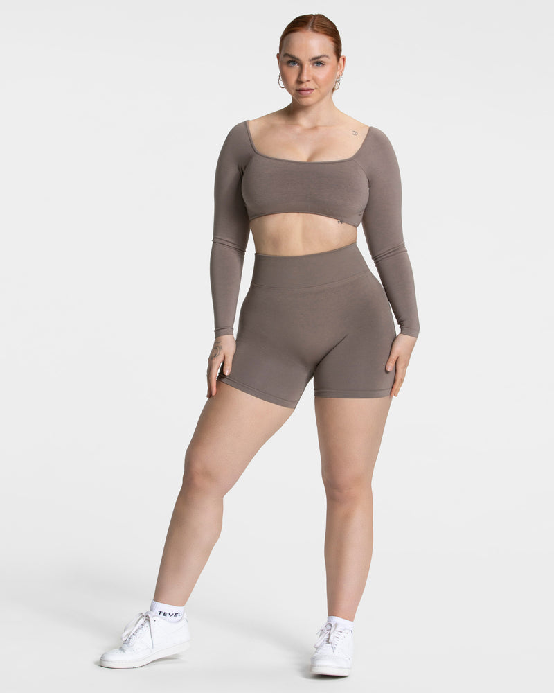 Femme Backless Longsleeve "Mokka"