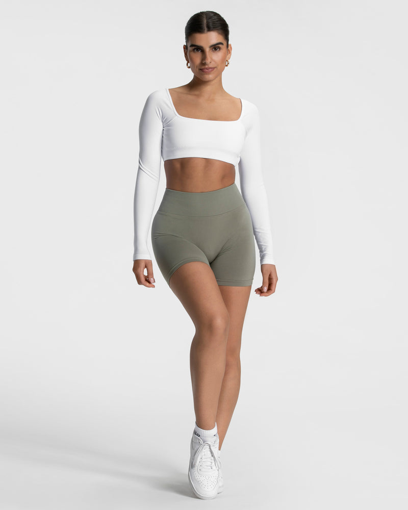 Femme Backless Longsleeve "Weiß"