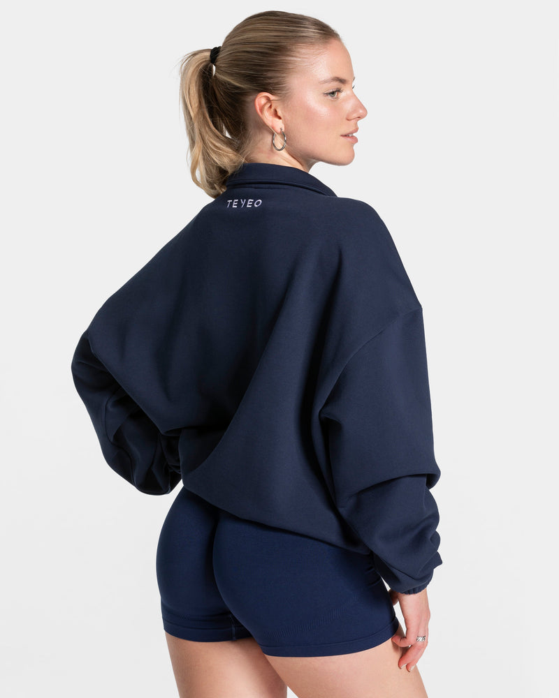 Femme Half Zip Sweater "Dunkelblau"