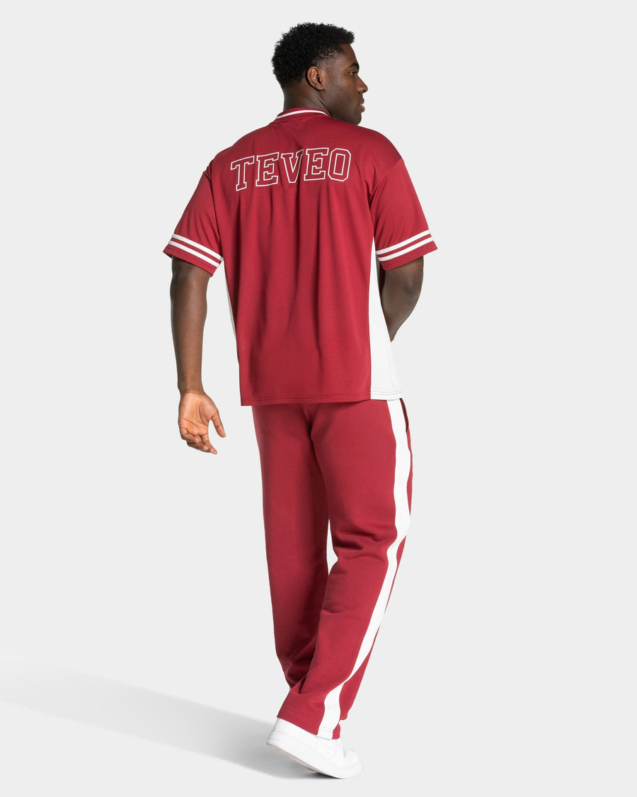 Football Straight Leg Jogger "Cranberry"