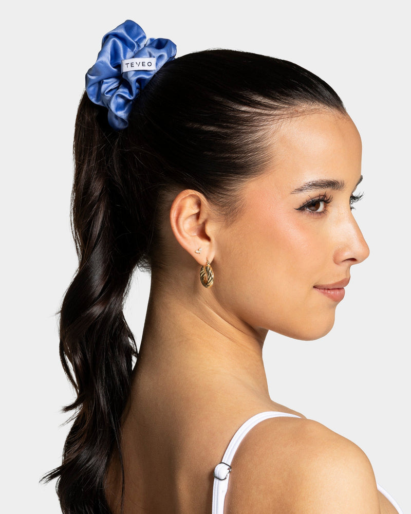 Contrastline Scrunchies (2er-Pack) "Leo - Azure"