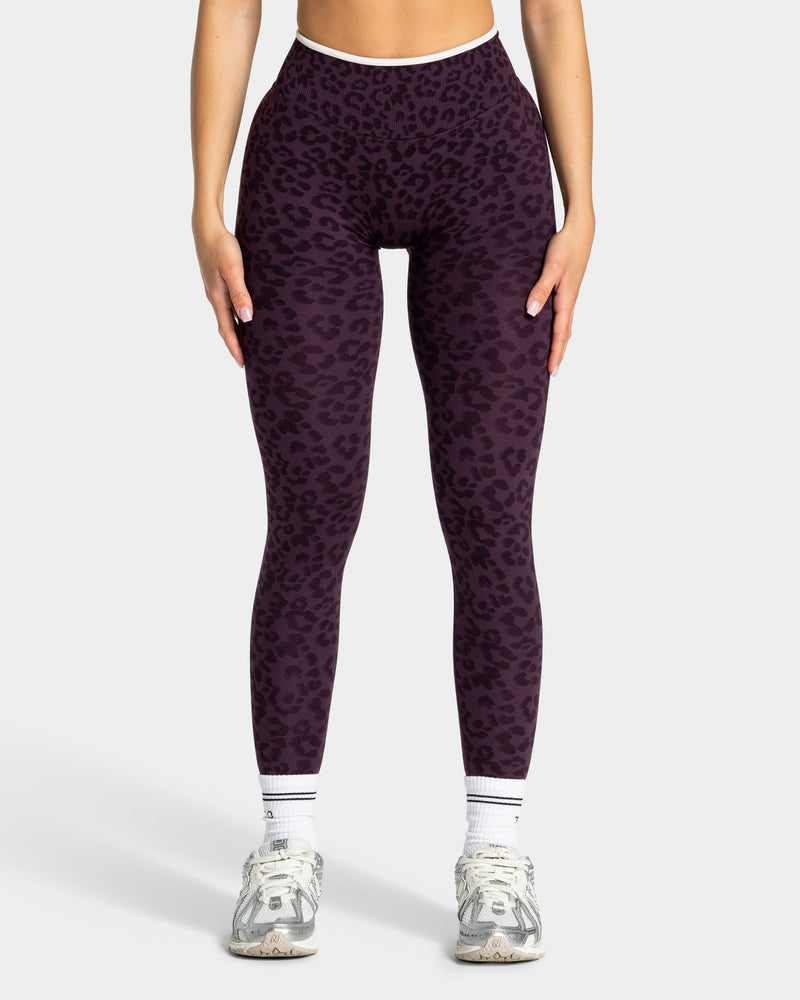Contrastline Sculpt Scrunch Leggings "Leo Blackberry"