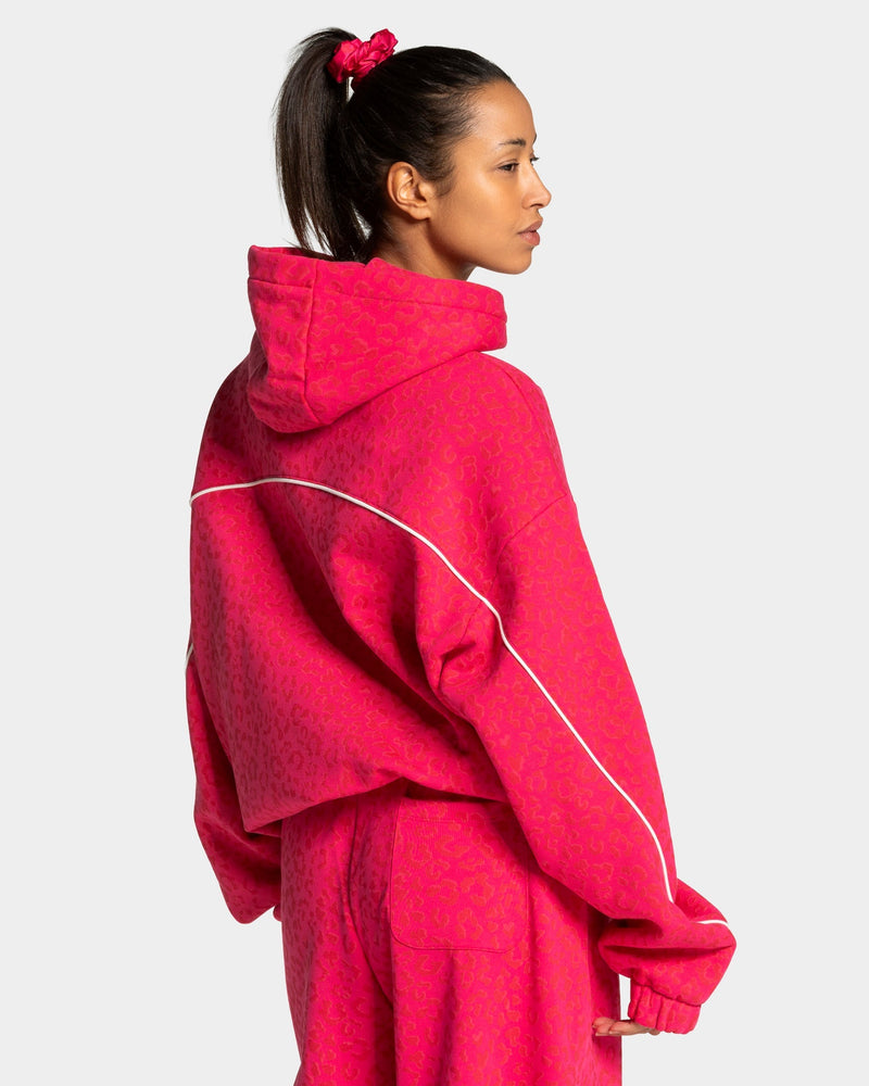 Contrastline Hooded Sweater "Leo Berry"