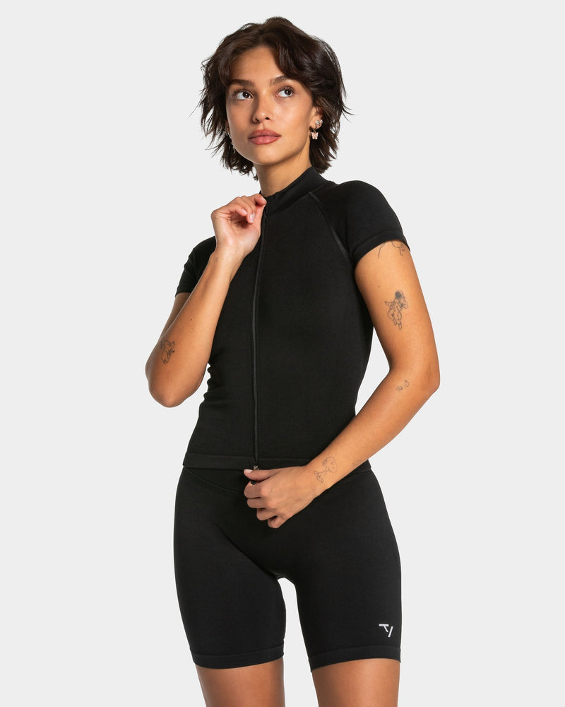Lift Zip Shortsleeve "Schwarz"