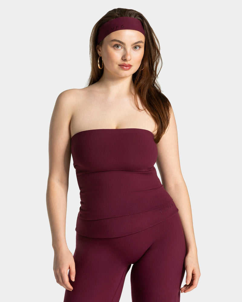 Mellow Bandeau Top Long "Pflaume"