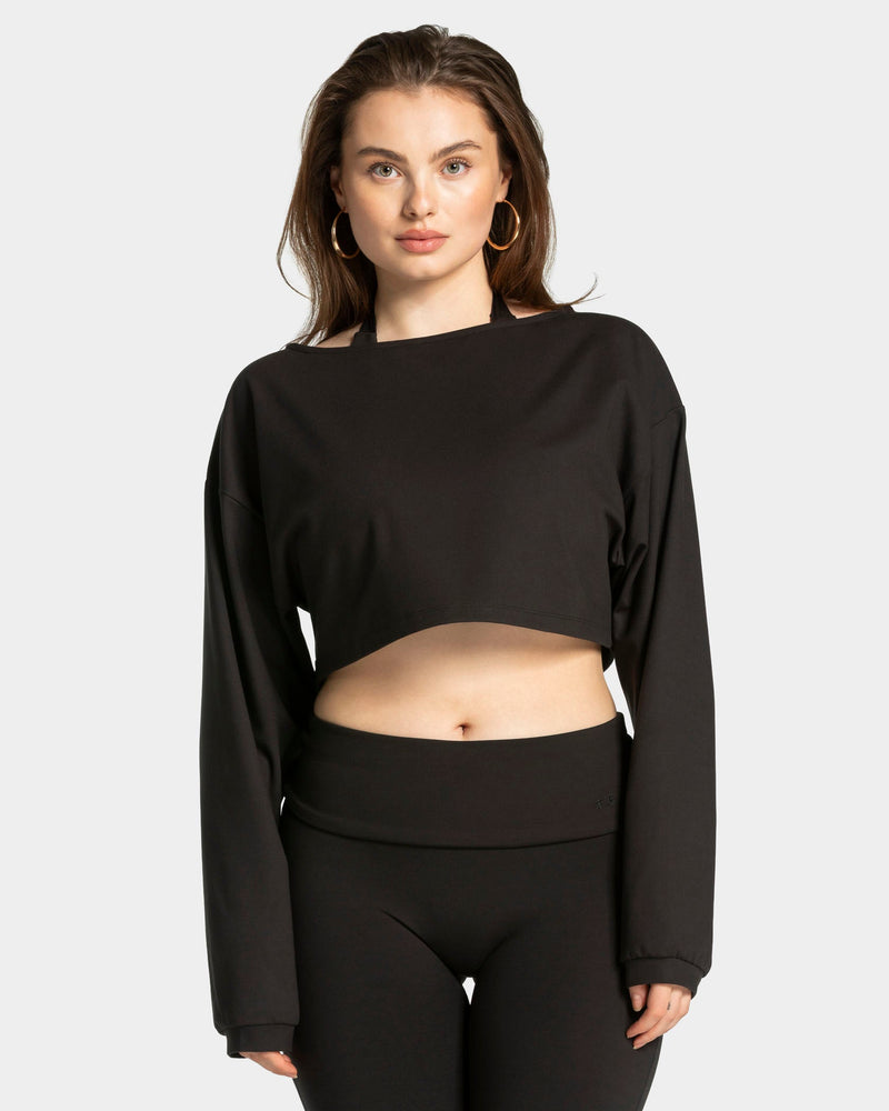 Mellow Cropped Longsleeve "Schwarz"