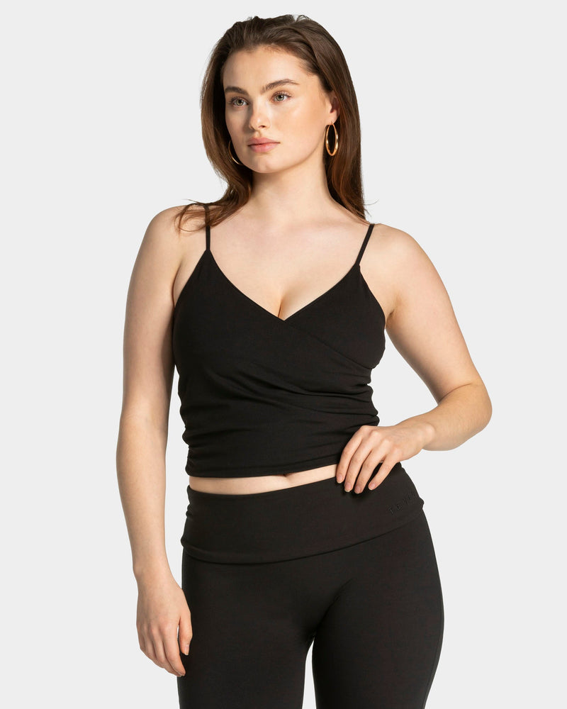 Mellow Gathered Top "Schwarz"