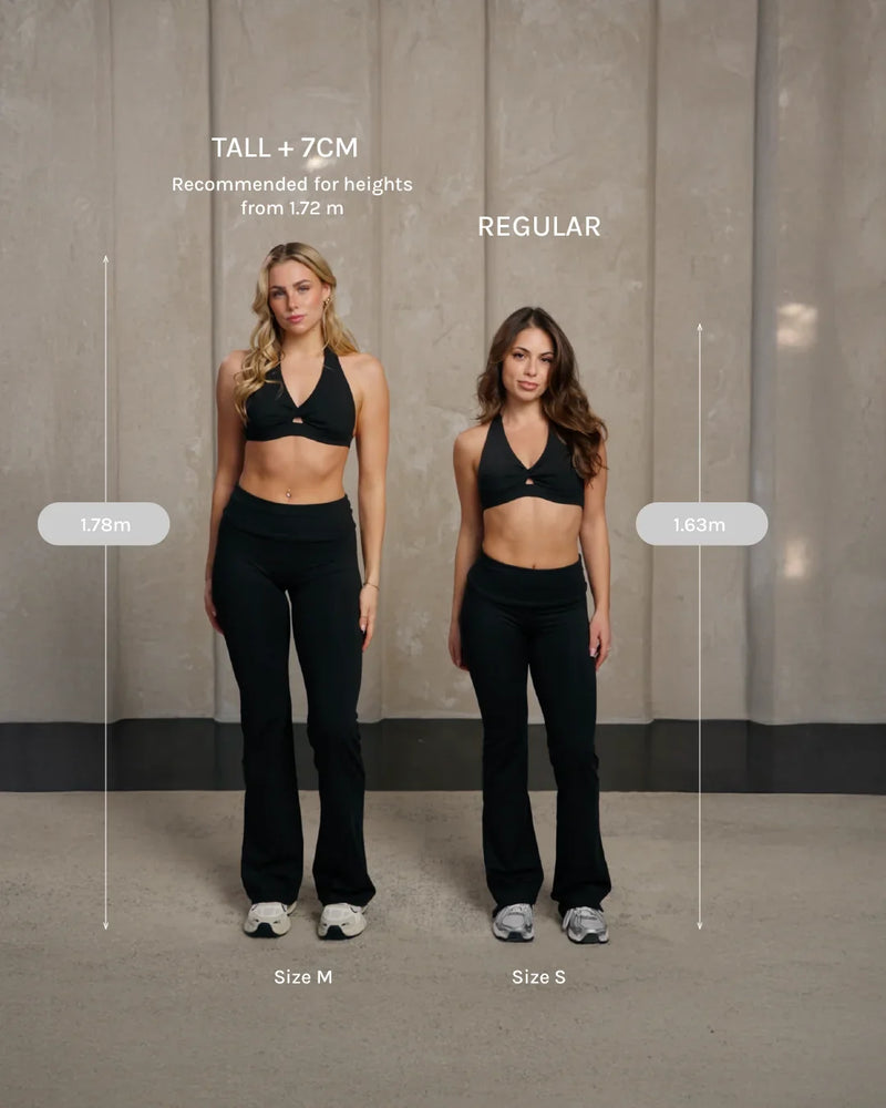 Mellow Fold Over Flared Leggings Tall "Weinrot"