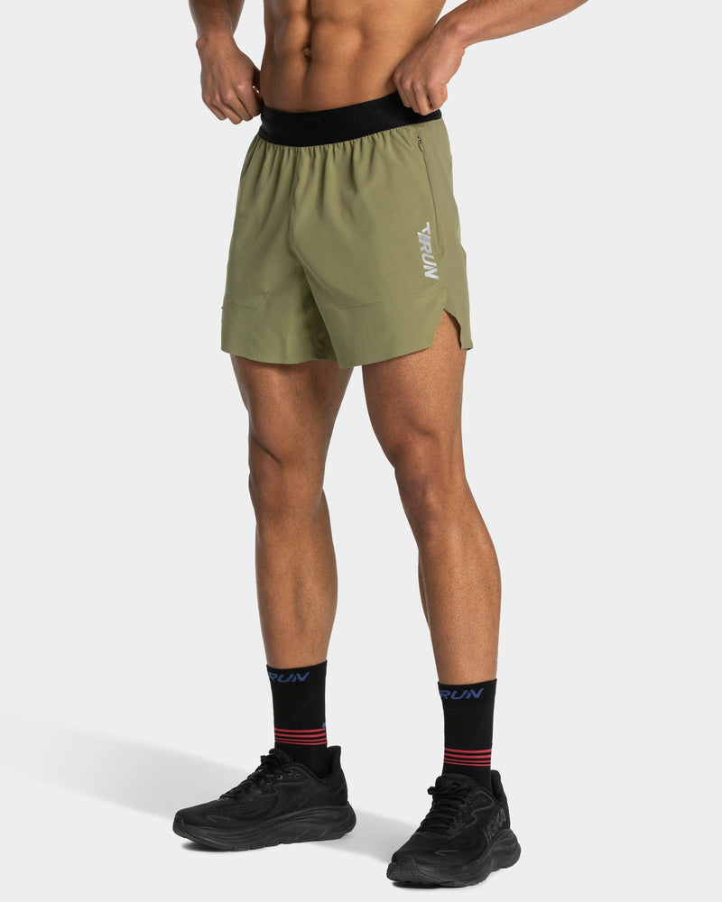 RUN Shorts 5 Inch "Olive"
