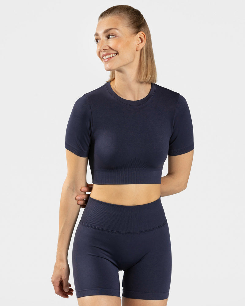 Sensation Crop Top "Dunkelblau"