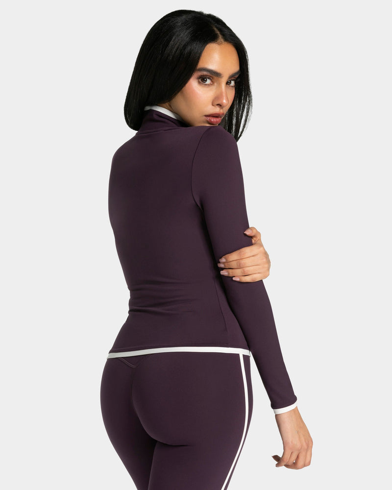 Soft Shaping Zip Jacke "Blackberry"