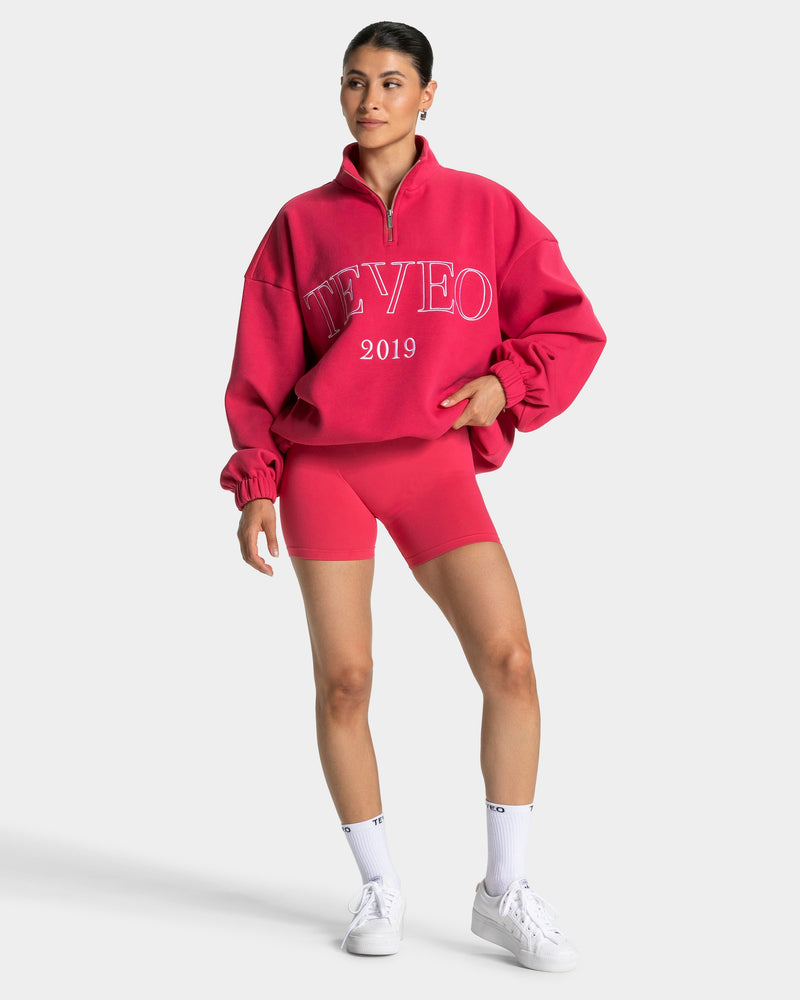 Femme Half Zip Sweater "Berry"