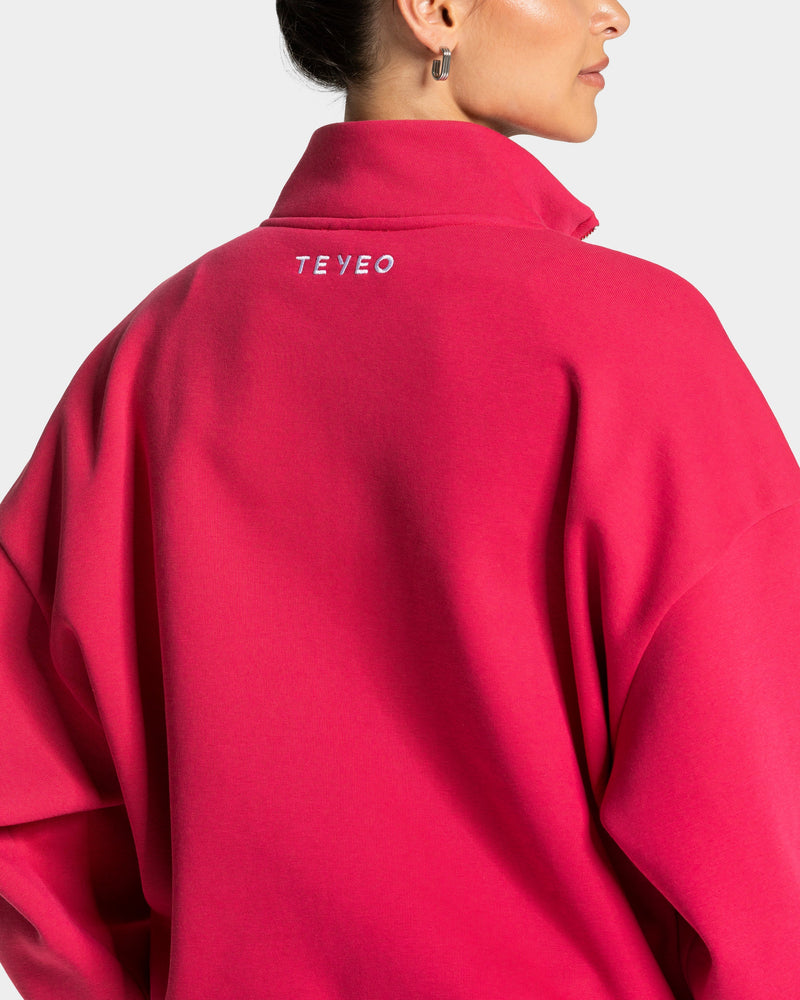 Femme Half Zip Sweater "Berry"