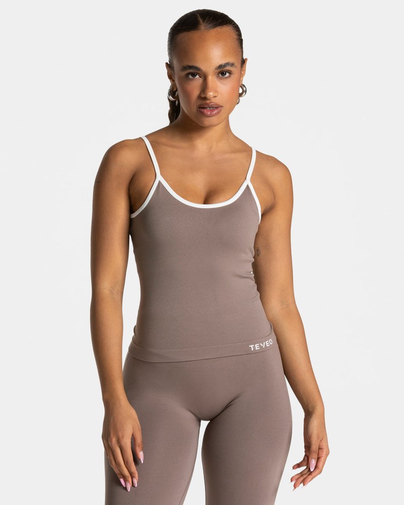 Contrastline Cami Top "Mokka"