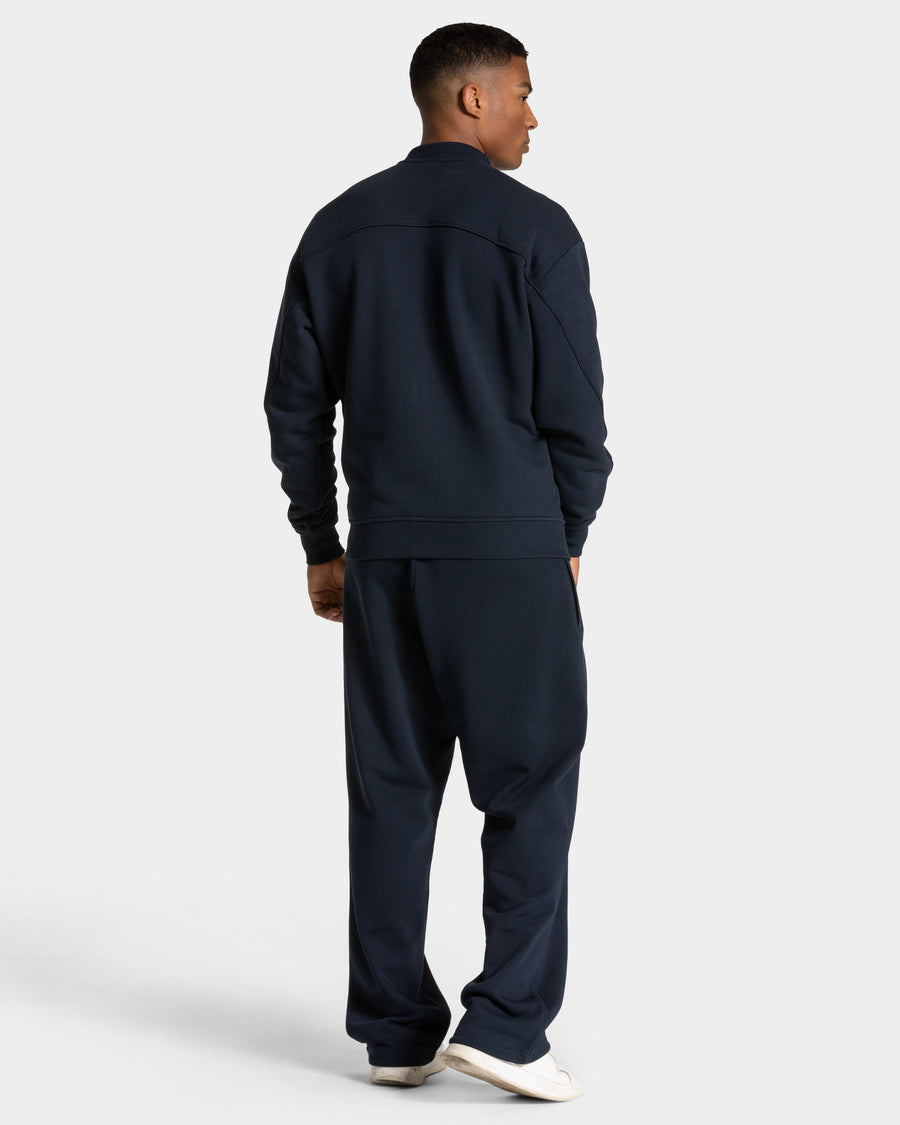 Contrastline Zip Sweater "Midnight"