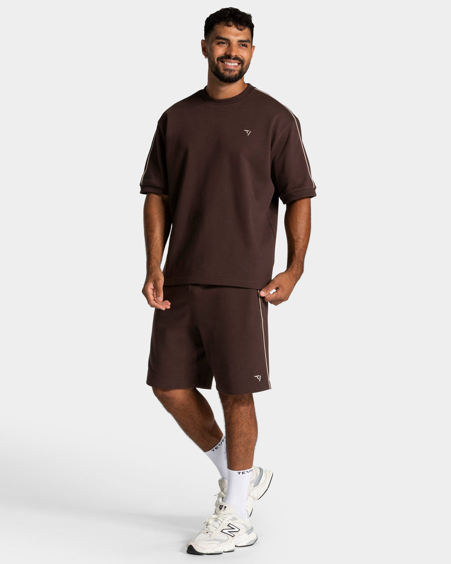 Contrastline Oversized T-Shirt "Espresso"