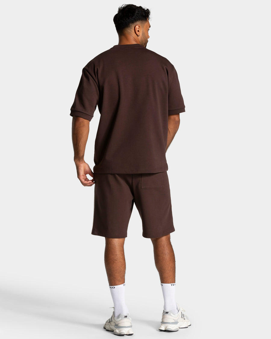 Contrastline Oversized T-Shirt "Espresso"