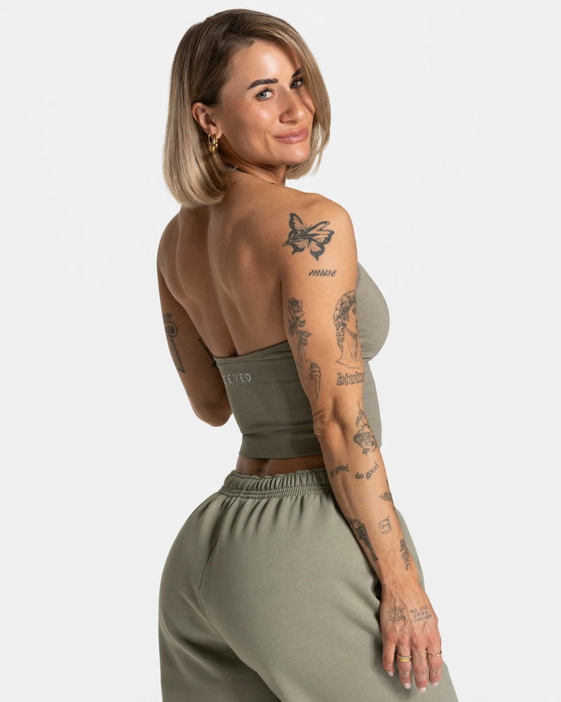 Timeless Pro Neckholder Top  "Khaki"