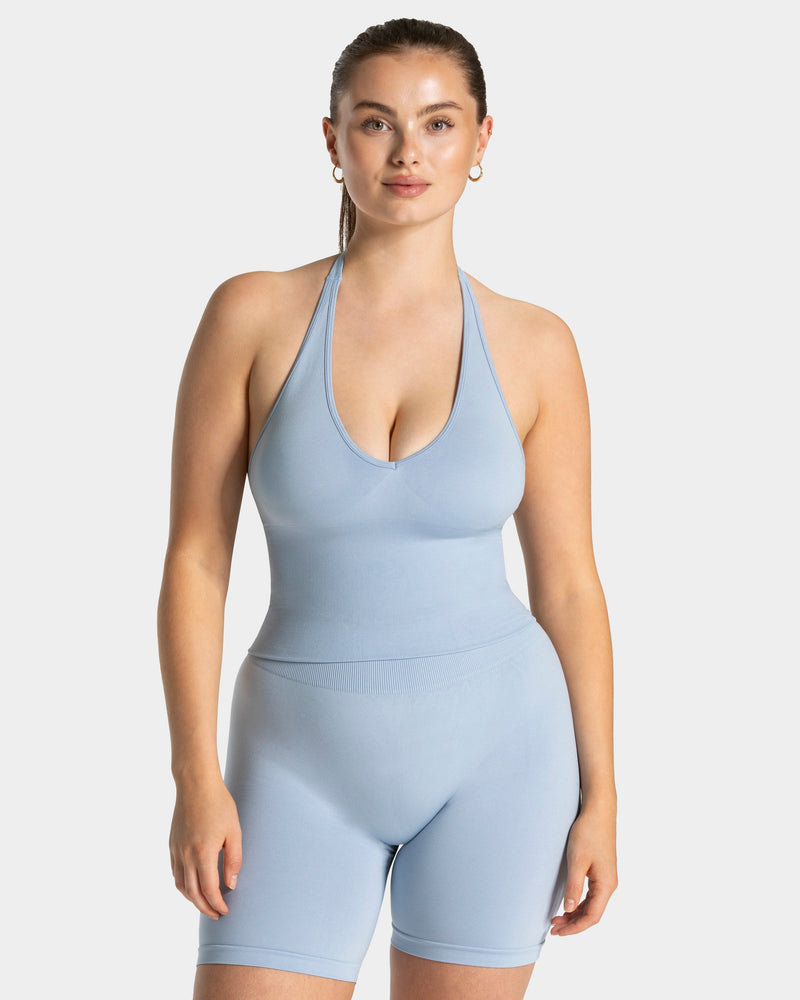 Timeless Pro Neckholder Top "Babyblau"