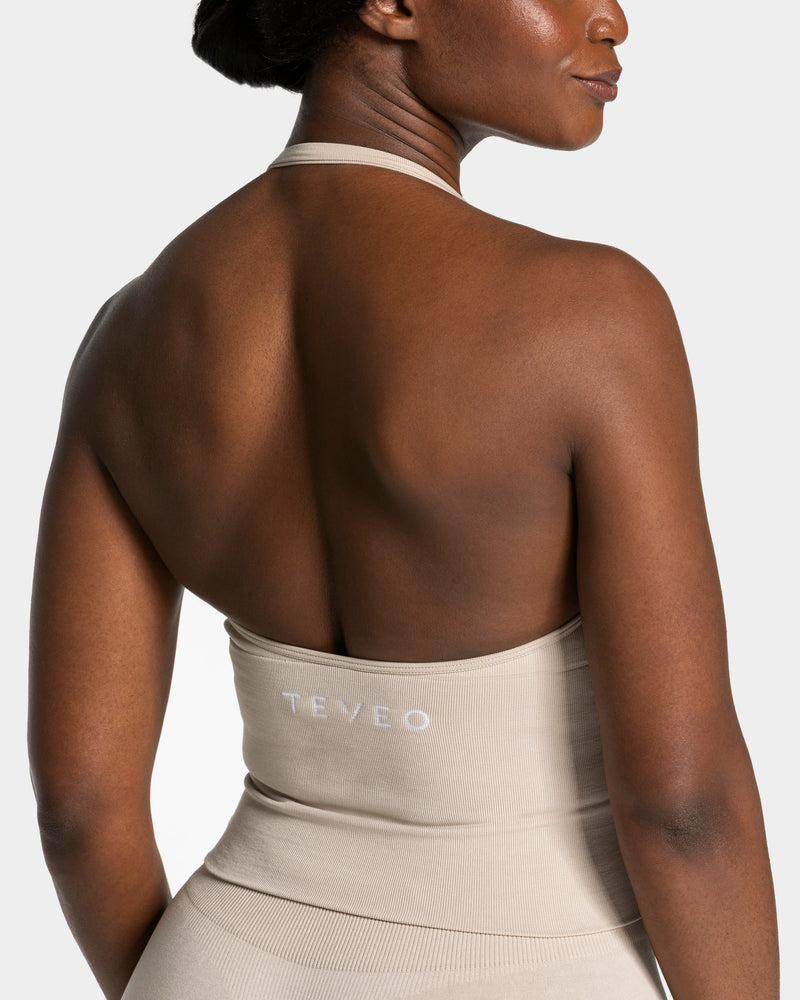 Timeless Pro Neckholder Top "Cream"