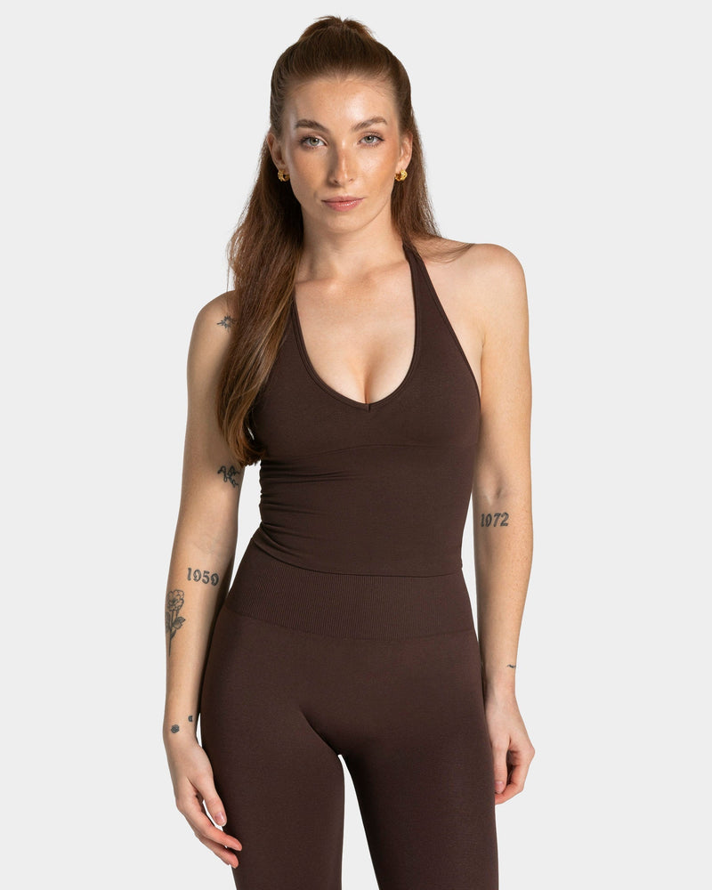 Timeless Pro Neckholder Top "Espresso"