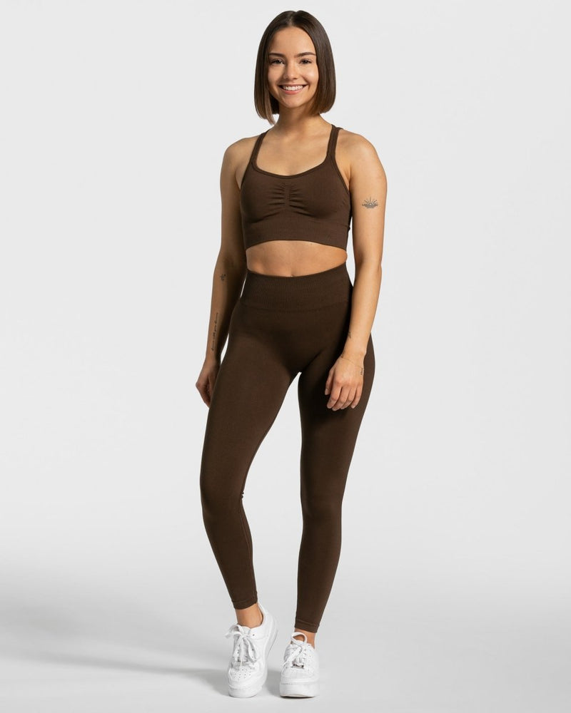 Timeless Scrunch Leggings "Dunkelbraun"