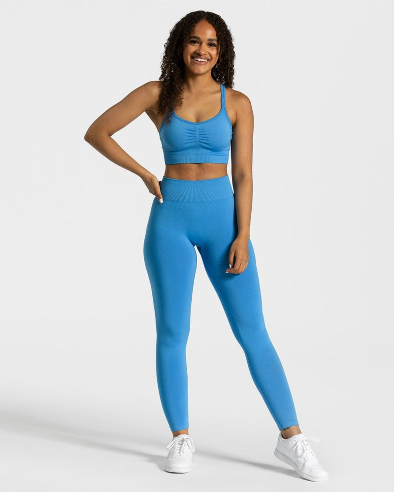 Timeless Scrunch Leggings "Sommerblau"