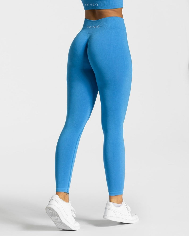 Timeless Scrunch Leggings "Sommerblau"