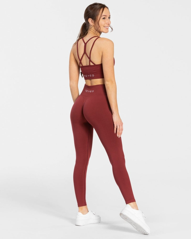 Timeless Scrunch Leggings "Weinrot"